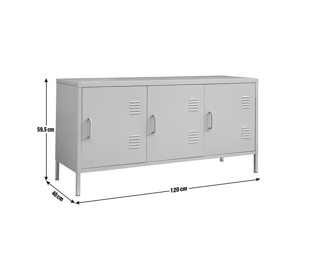 Habitat Stevie 3 Door Locker - Black