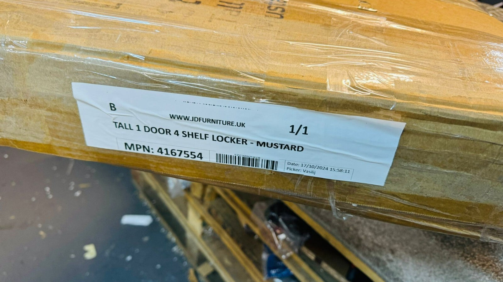 Habitat Tall 1 Door 4 Shelf Locker - Mustard ( B Grade 26076 )