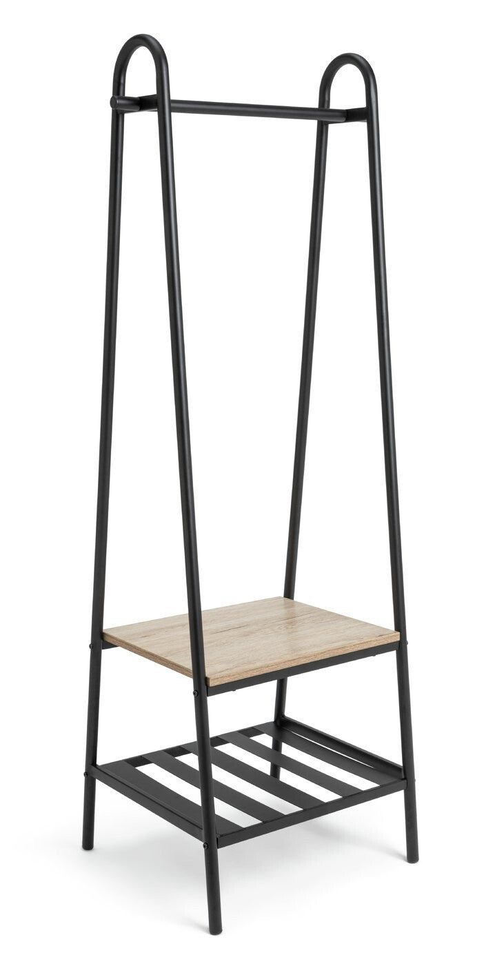 Habitat Turner Single Clothes Rail - Black