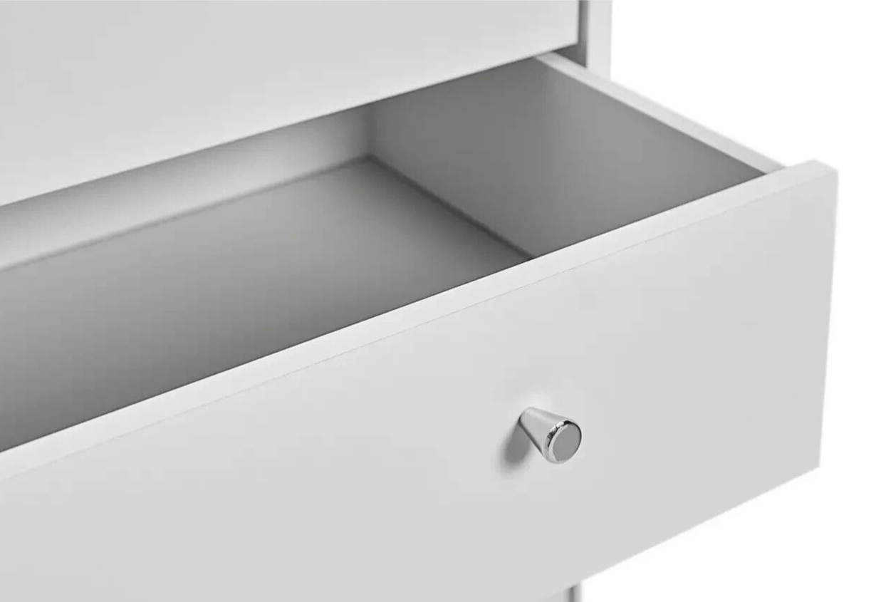 Malibu 5 Wide 2 Narrow Drawer Chest - White ( B Grade )