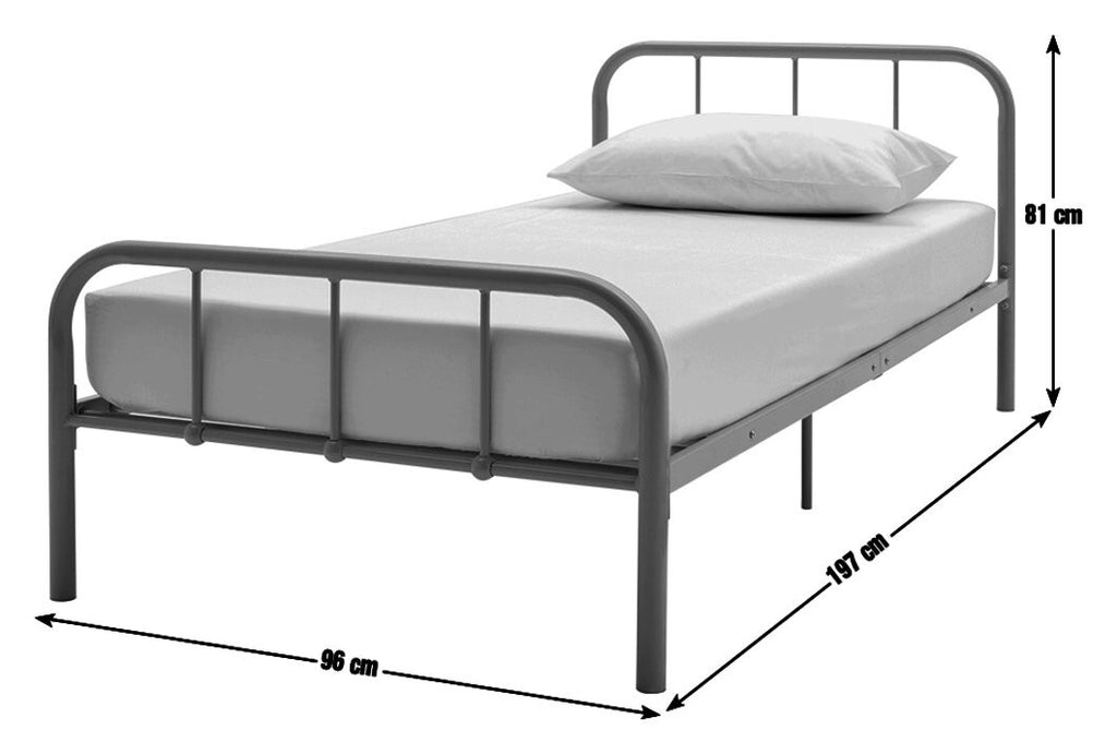 Charlie Single Metal Bed Frame - Lilac