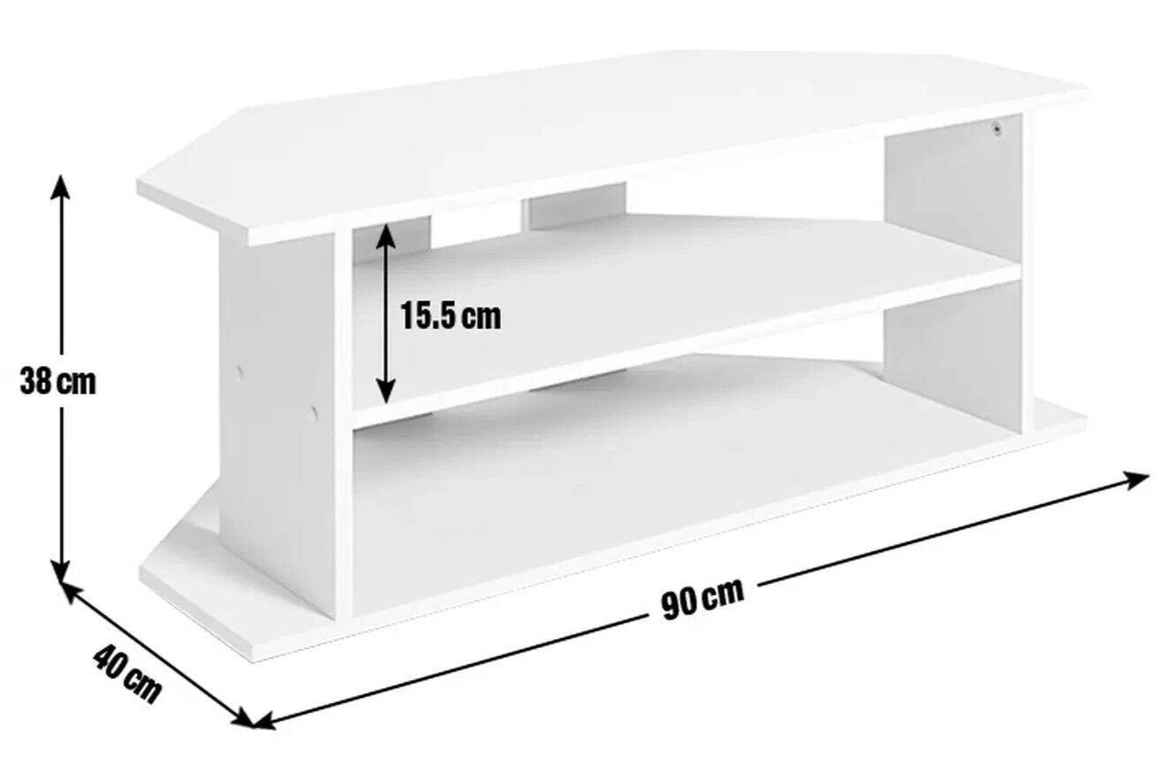 Corner TV Unit - White