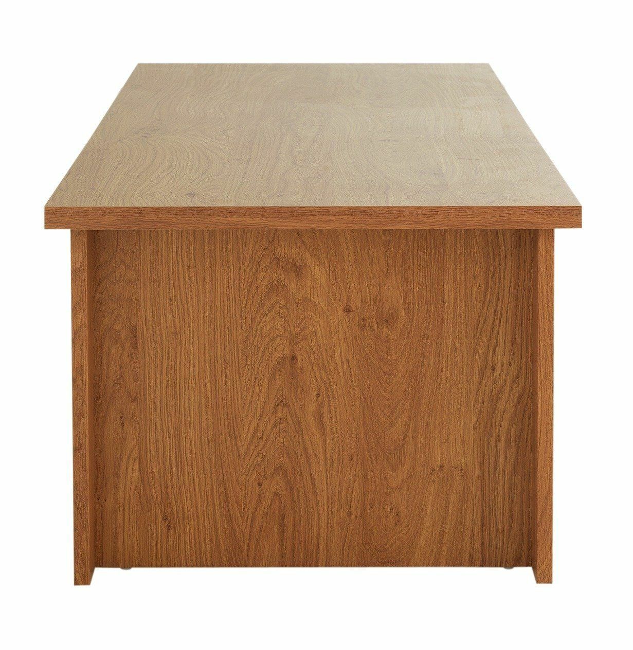 Ohio Coffee Table - Oak Effect Living Room Table Storage Shelf Modern Furniture