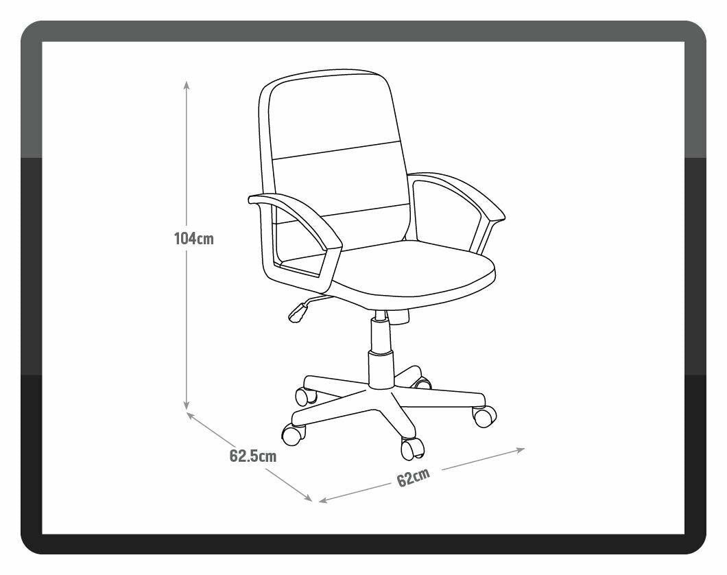 Home Brixham Faux Leather Office Chair - Black | Ergonomic Desk Chair Adjustable