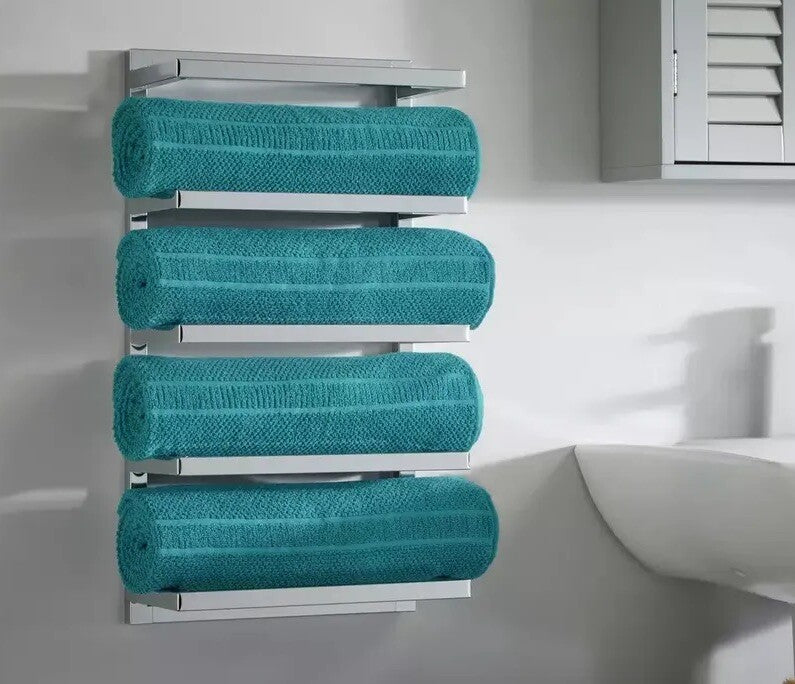 Lloyd Pascal 5 Tier Wall Mounted Towel Rack - Chrome