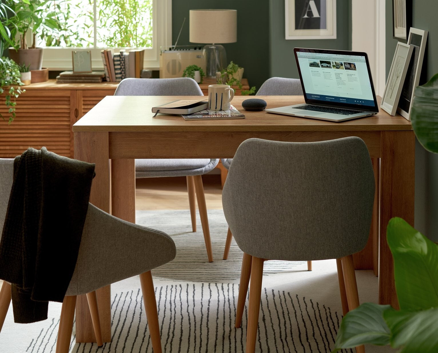 Habitat Miami 4 Seater Dinner Table - Oak Effect