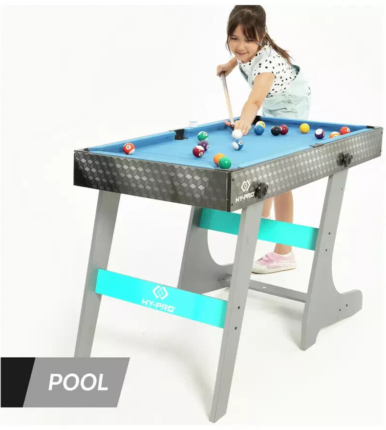 Hy-Pro 8 in 1 Folding Multi Games Table | Football Pool Table Tennis Kids Game