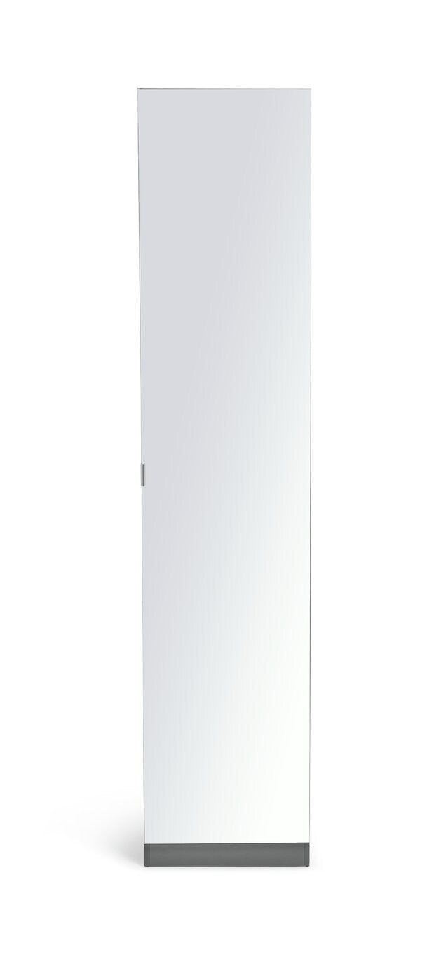 Habitat Munich 1 Door Mirror Wardrobe - Anthracite