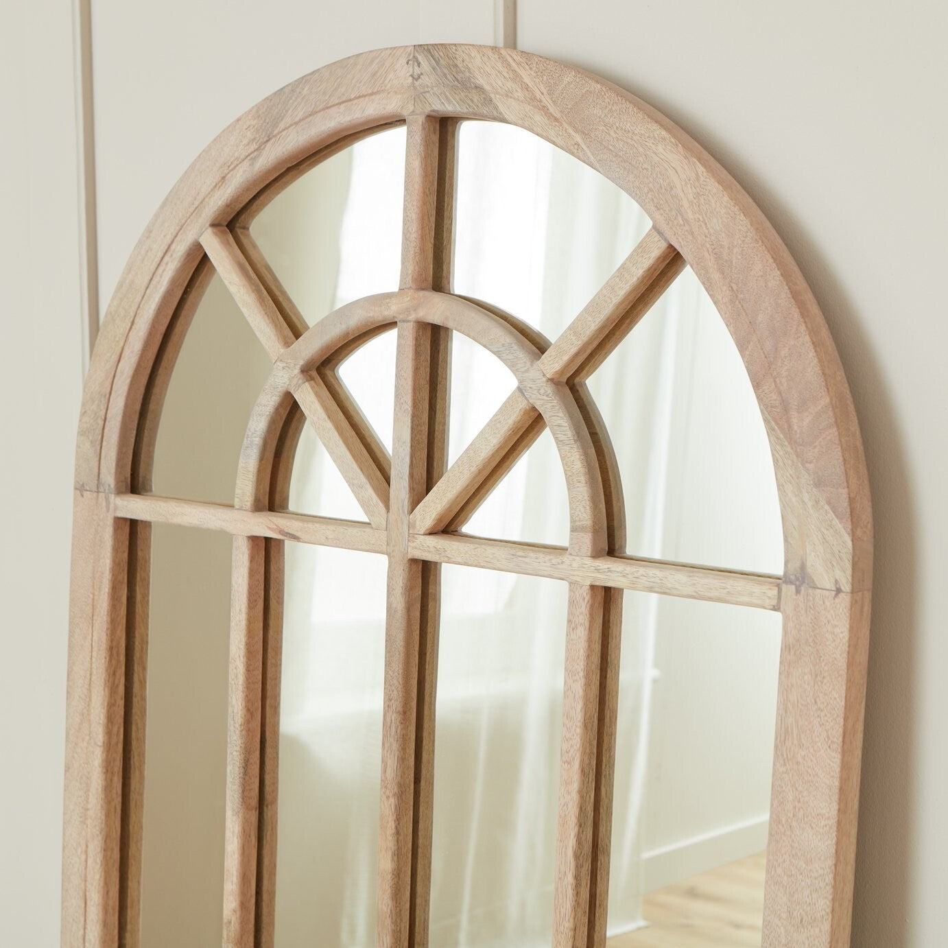 Habitat White Window Full Length Arch Wall Mirror- 140x60cm