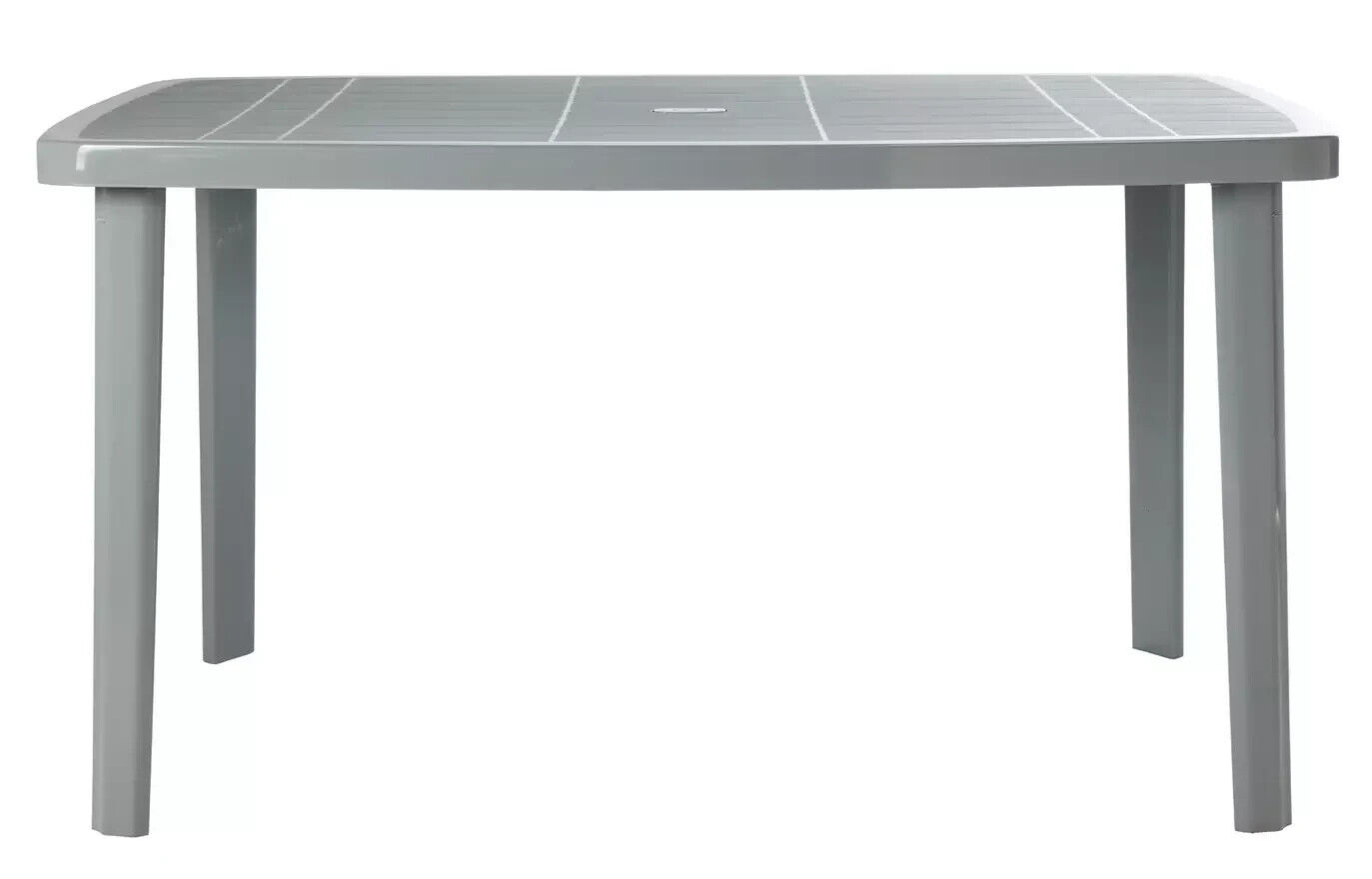 6 Seater Rectangular Plastic Garden Table - Grey