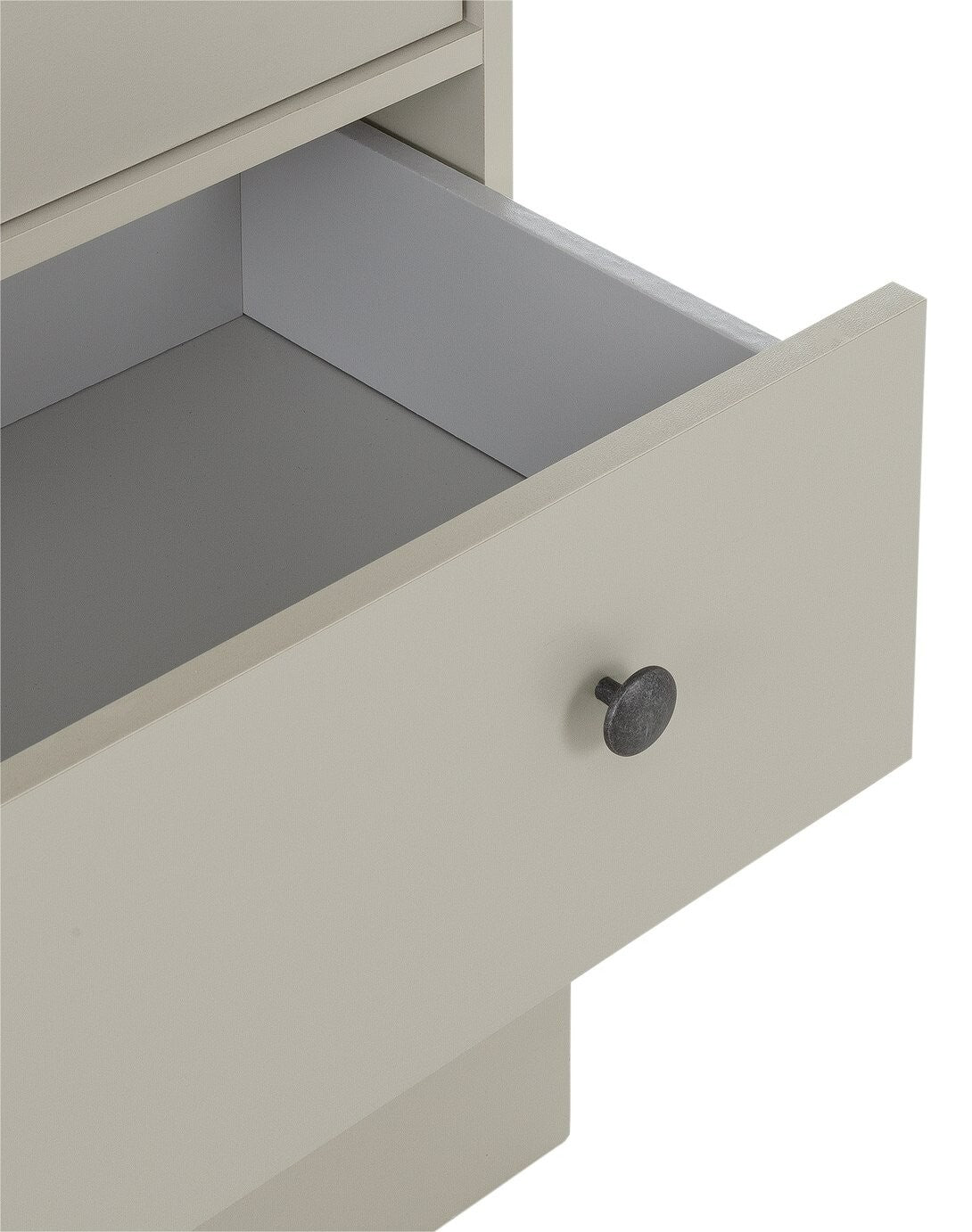 Kensington 5 Drawer Chest - Soft Grey/Oak Effect