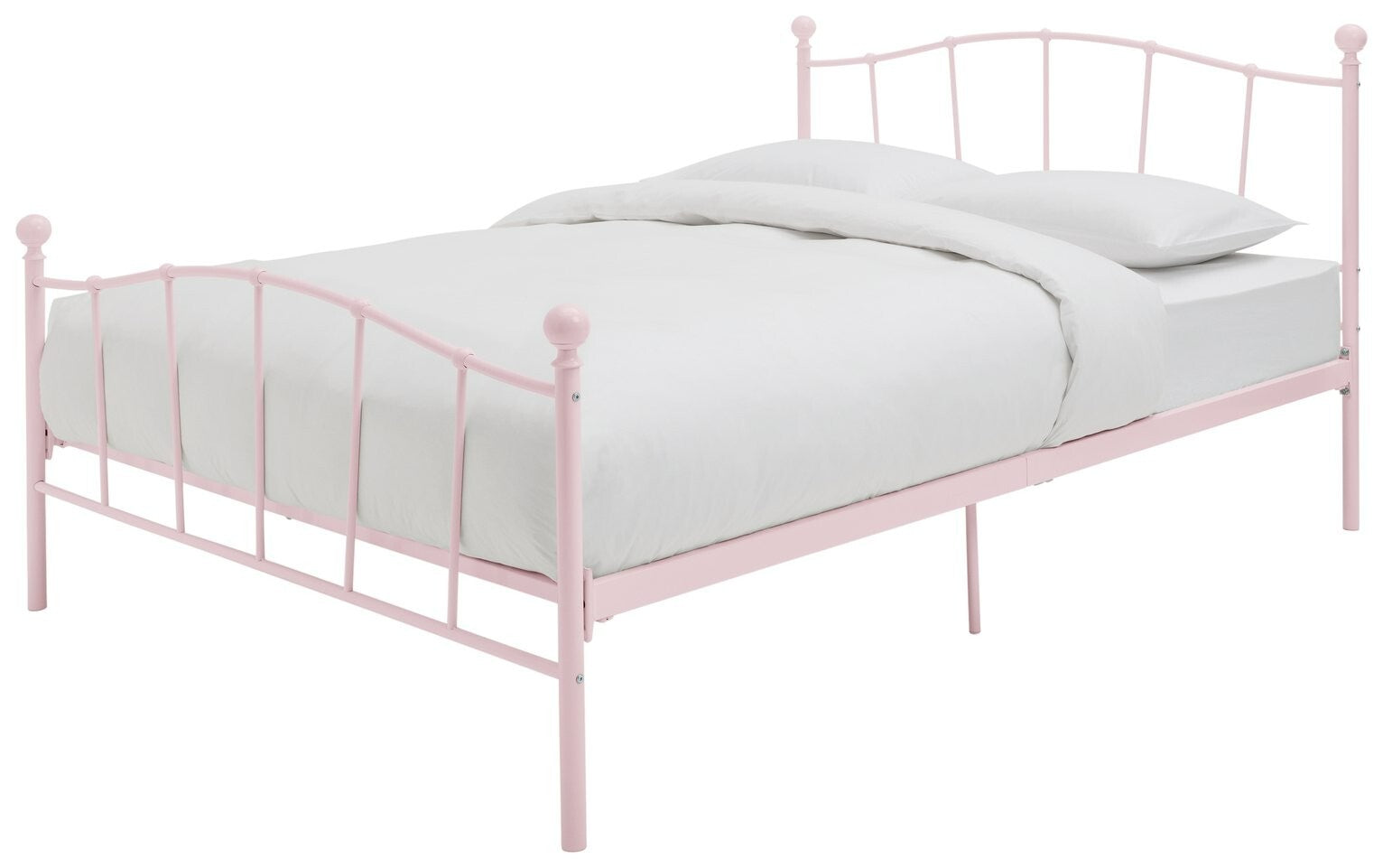 Fleur Small Double Metal Bed Frame - Pink