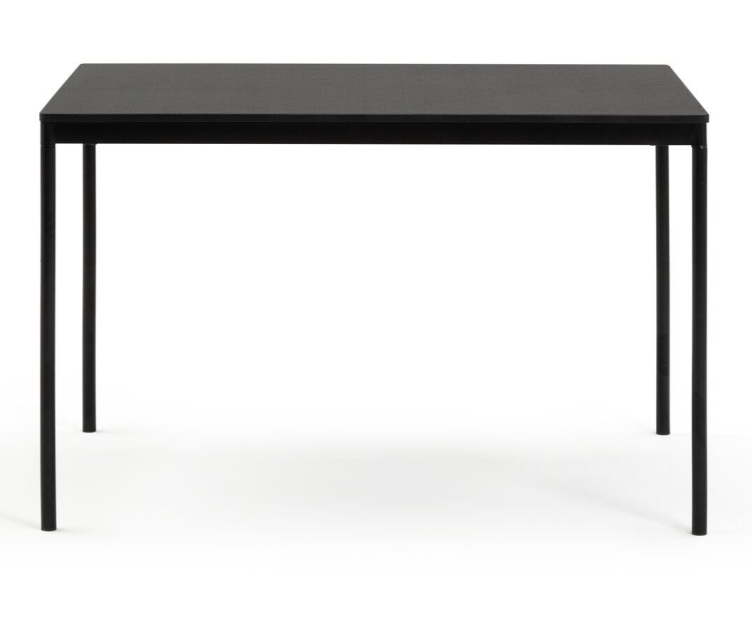 Stella Wood Effect Dining Table & 4 Black Chairs