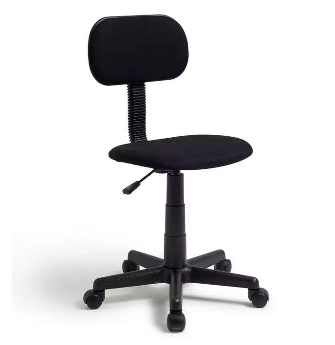 Fabric Office Chair Black | Desk Chair Adjustable Swivel Home Office