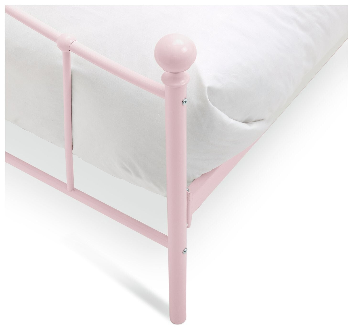 Fleur Small Double Metal Bed Frame - Pink