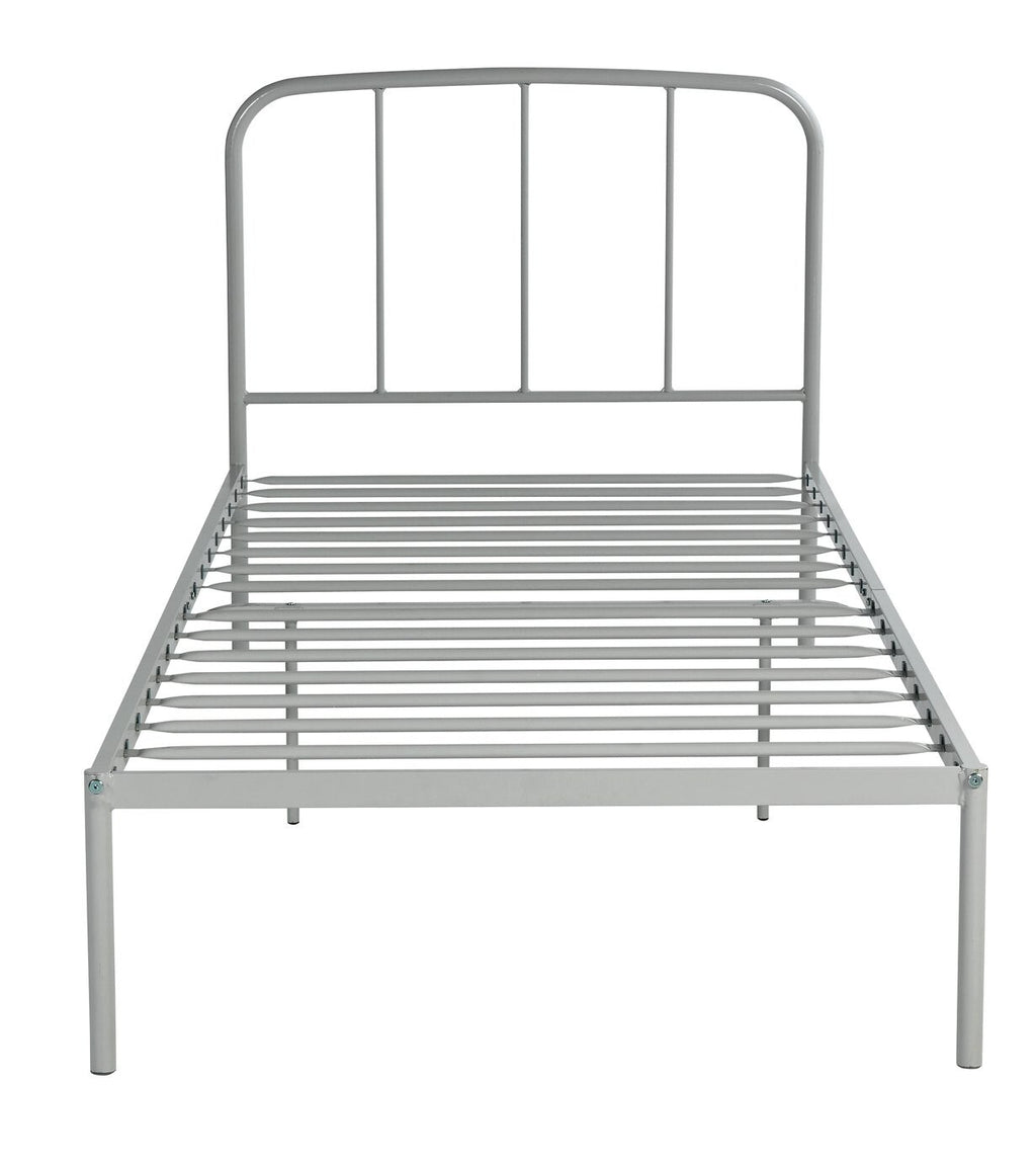 Freja Single Metal Bed Frame - Silver
