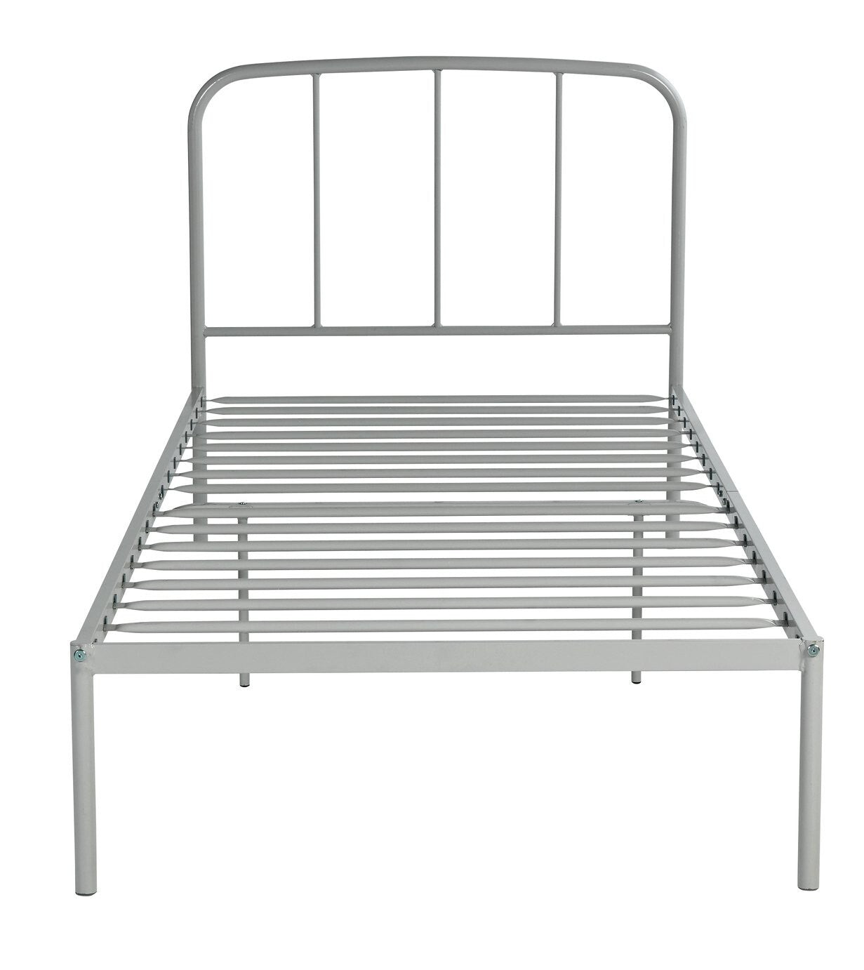 Freja Single Metal Bed Frame - Silver