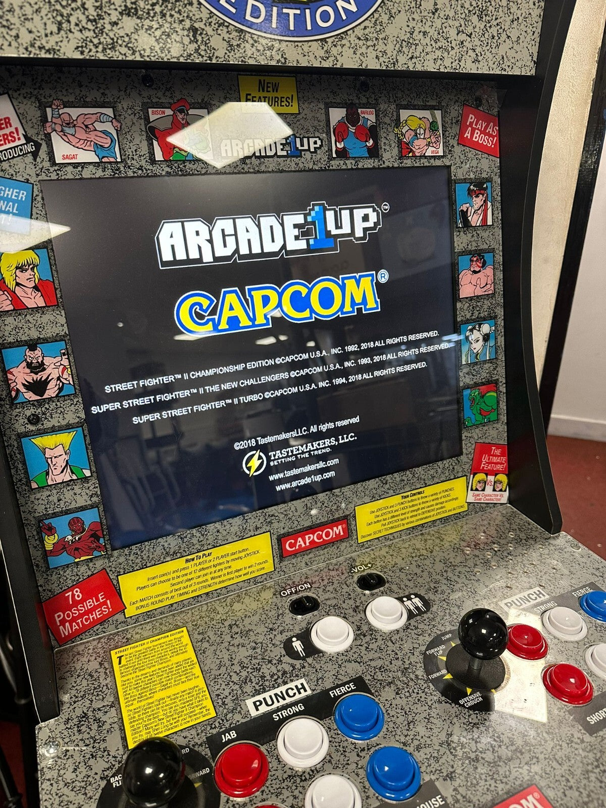 Arcade1UP 3 in 1 Street Fighter Arcade Machine (S)