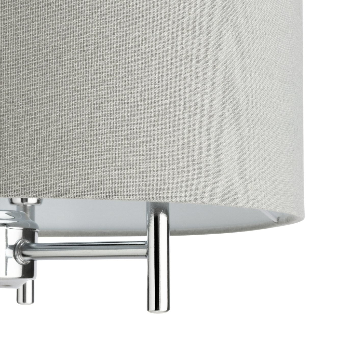Candelabra Stick Floor Lamp - Chrome & Grey