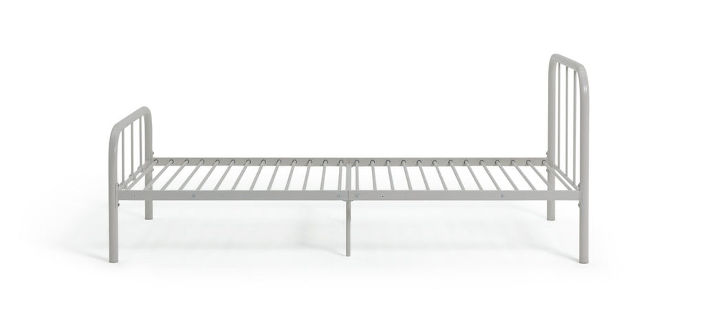 Home Charlie Single Metal Bed Frame White | Sturdy Durable Bedframe for Bedroom