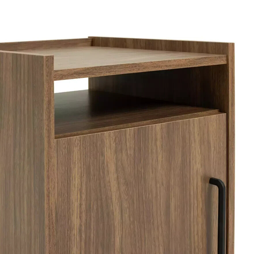 Habitat Oldham 1 Door Bedside Table - Walnut
