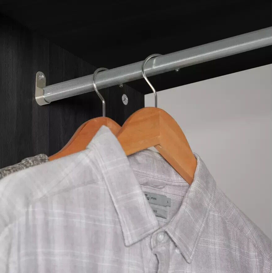 Malibu 2 Door 2 Drawer Wardrobe - Black Brown