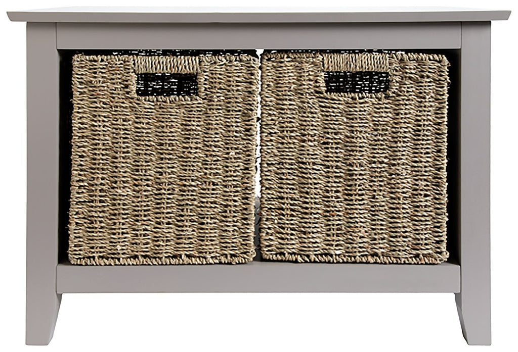 Willow Shoe Storage Bench - Grey