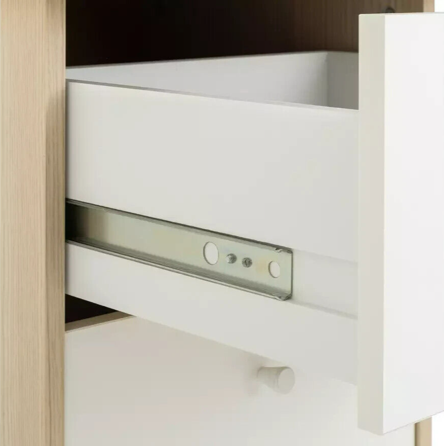 Kids Malibu 3 Drawers Desk - White and Acacia ( B Grade 40182 )
