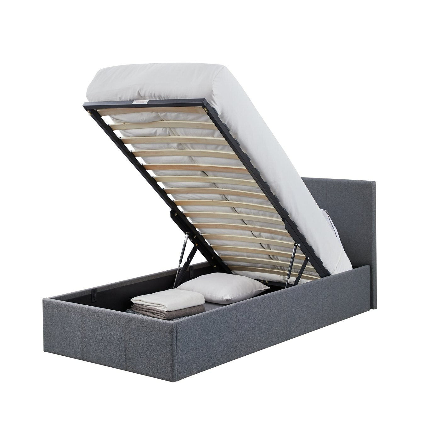 Heathdon Single End Lift Ottoman Bed - Grey