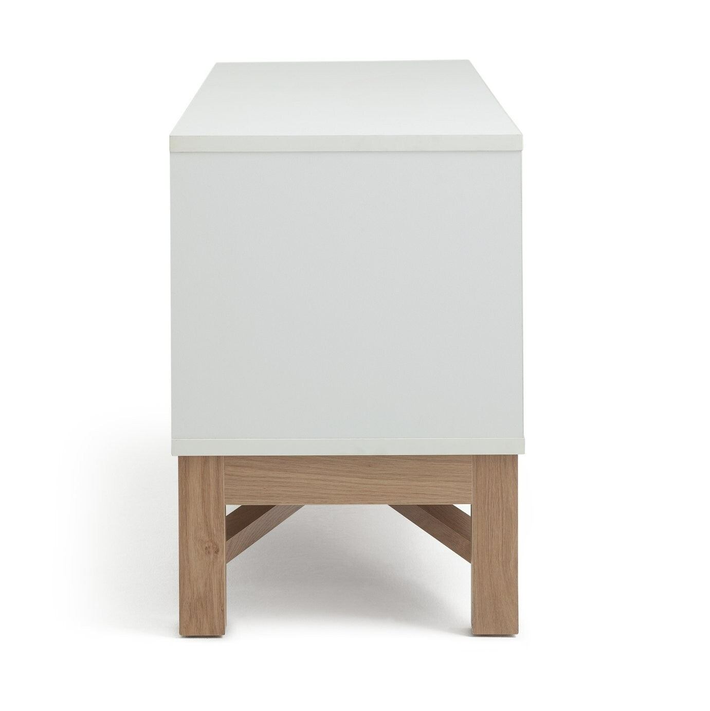 Habitat Zander Textured TV Unit - White & Oak Effect