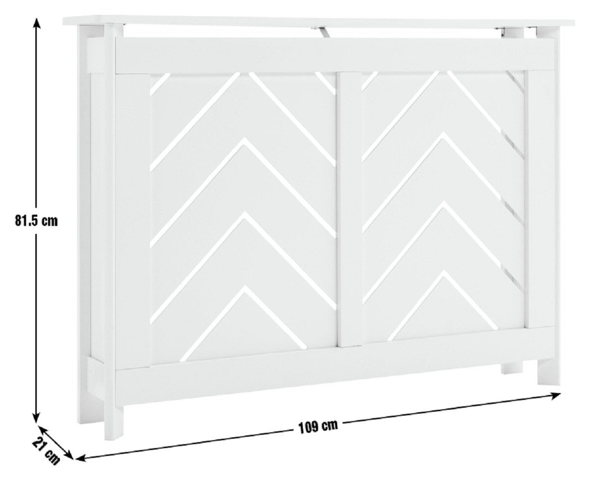 Habitat Chevron Small Radiator Cover - Black