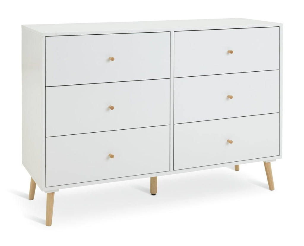 Habitat Otto 6 Drawer Chest - White | Modern Storage Cabinet Dresser Organizer