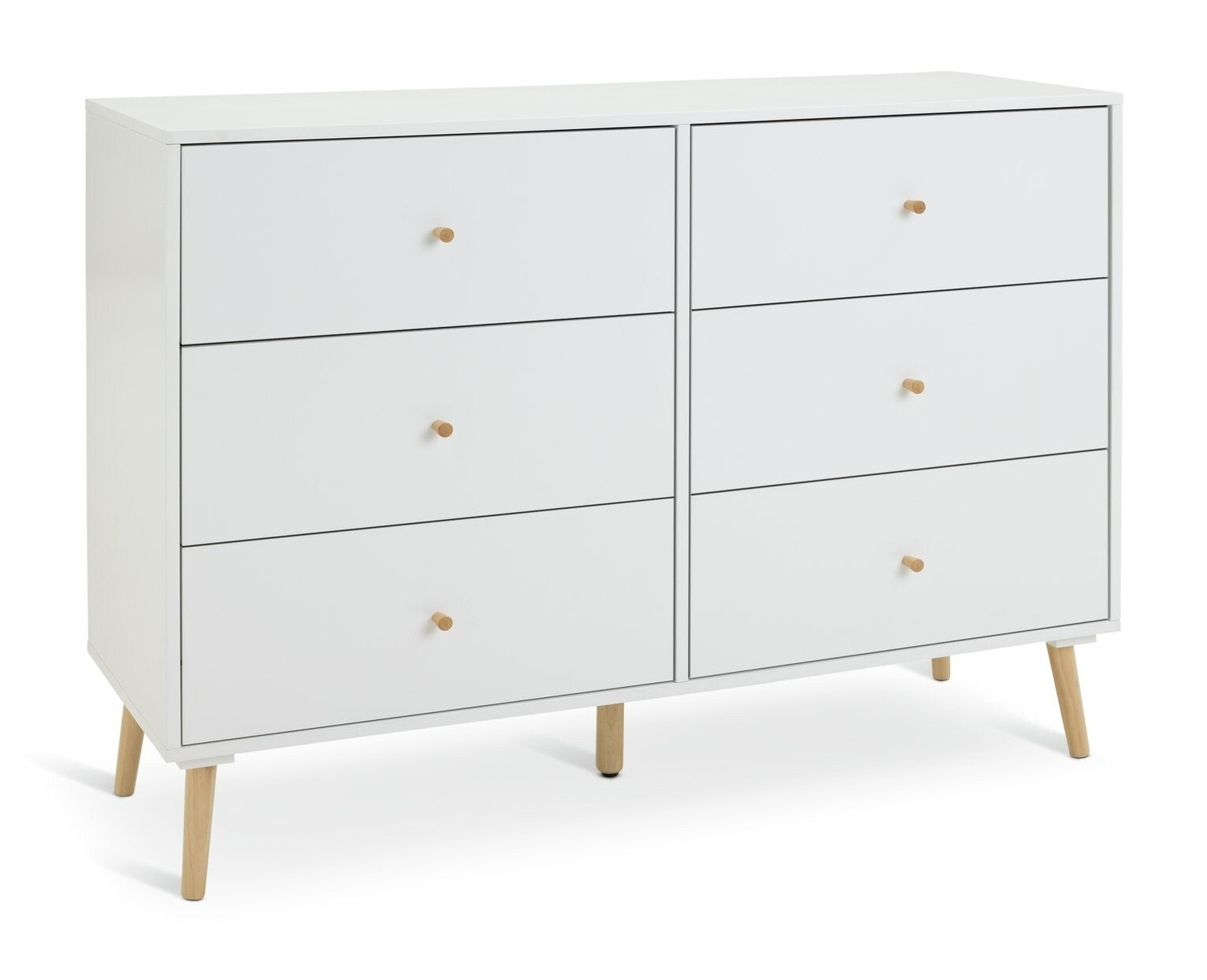 Habitat Otto 6 Drawer Chest - White | Modern Storage Cabinet Dresser Organizer
