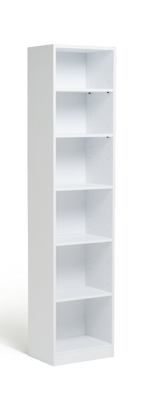 Maine Narrow Bookcase - White ( B Grade 39252 )