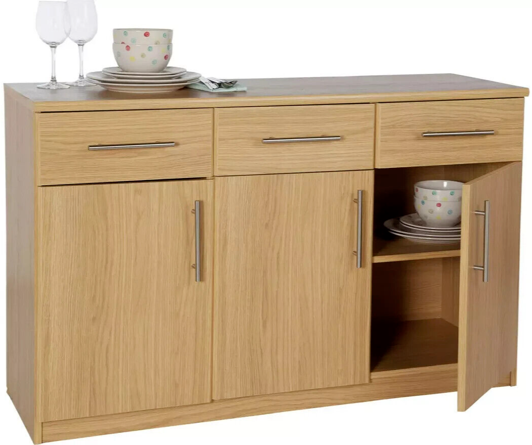 Anderson 3 Dr and 3 Drawer Sideboard - Oak Effect ( B Grade 29131 - 29133 )