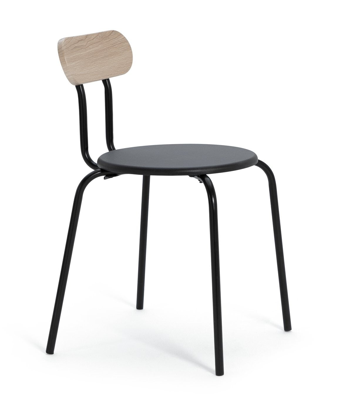 Habitat Zayn Wood Effect Dining Table & 4 Black Chairs | Modern Kitchen Dining