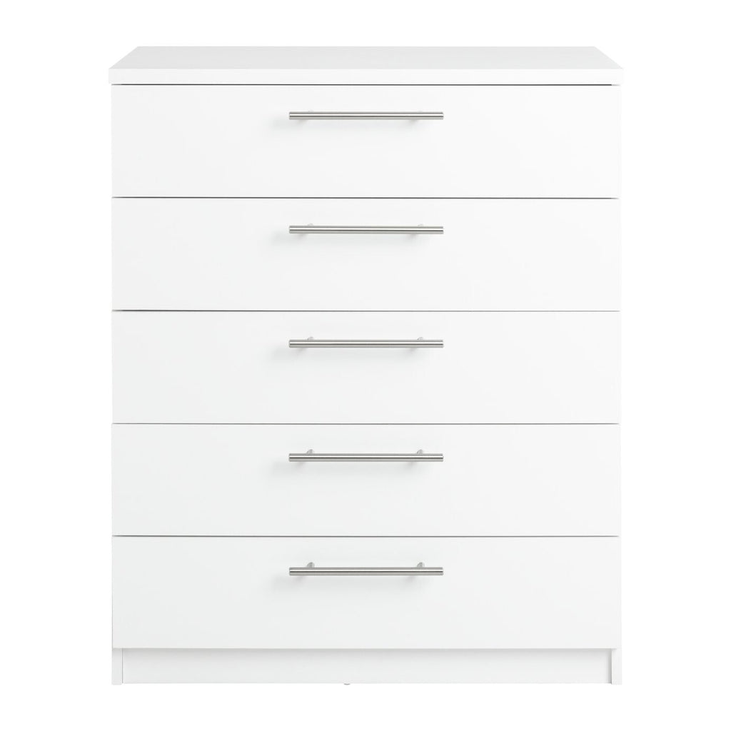 Brisbane 5 drawers Chest â€“ White ( B Grade )