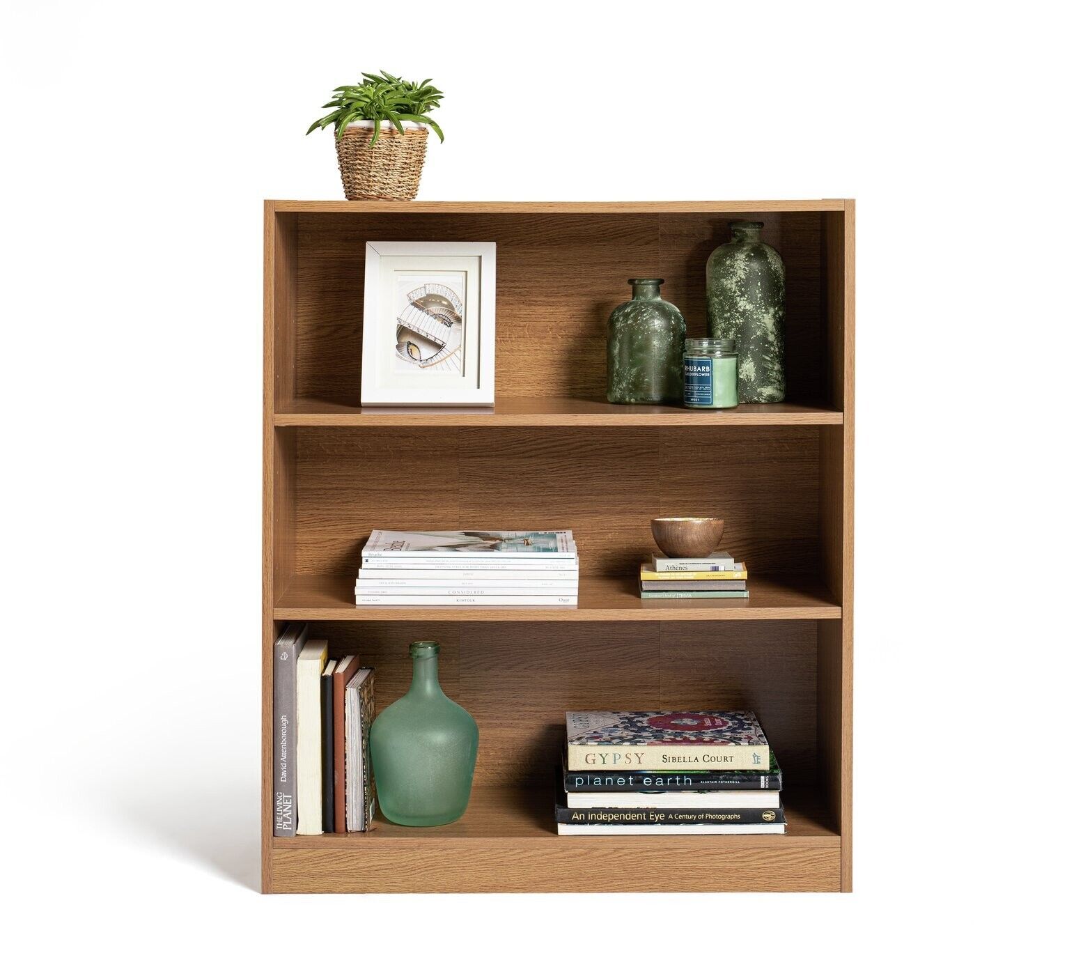 Habitat Maine Short Bookcase - Oak Effect
