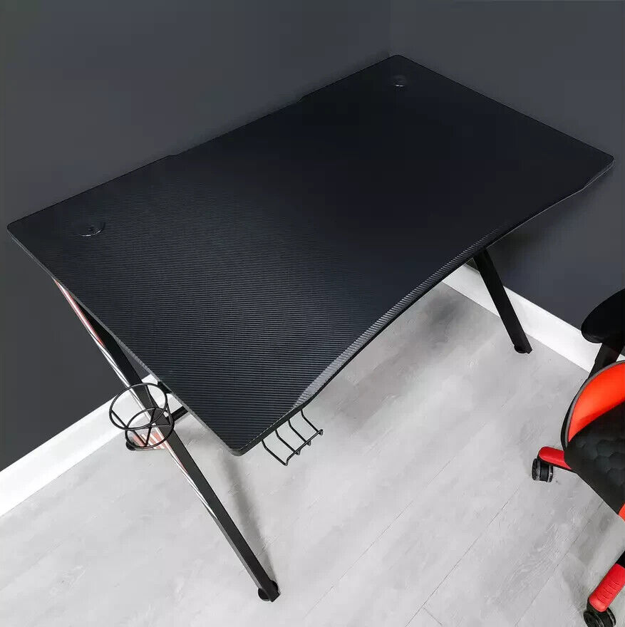 X Rocker Arteon Gaming Desk Red | Ergonomic PC Computer Desk for Gamers Home