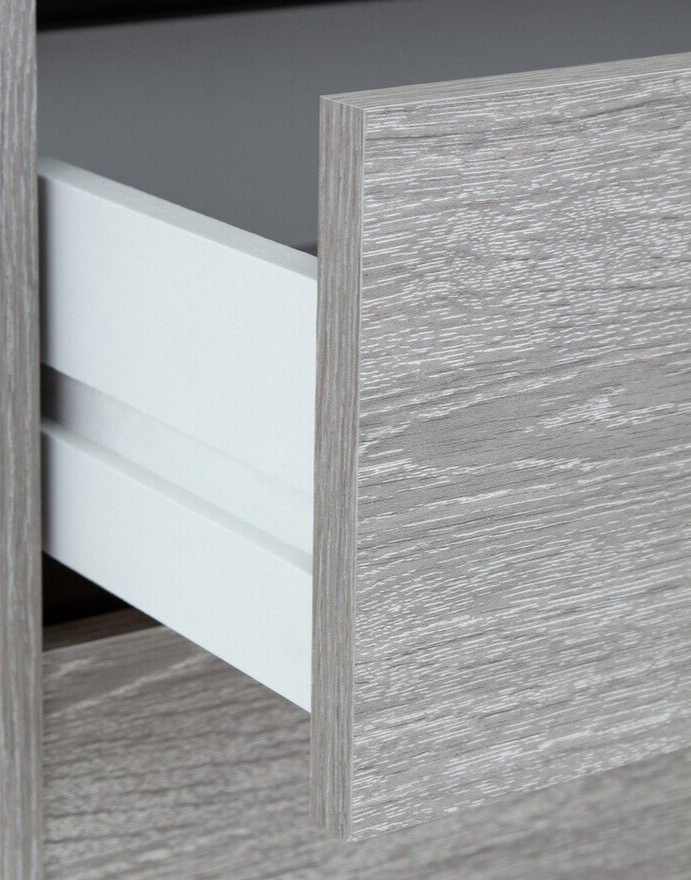 Seville 3 Drawer Chest - Grey Oak Effect