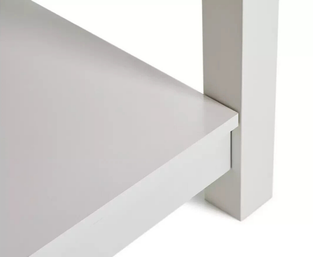 Winchester Coffee Table - White | Modern Living Room Table with Storage Shelf