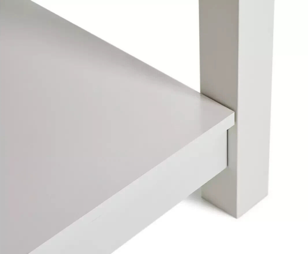 Winchester Coffee Table - White | Modern Living Room Table with Storage Shelf