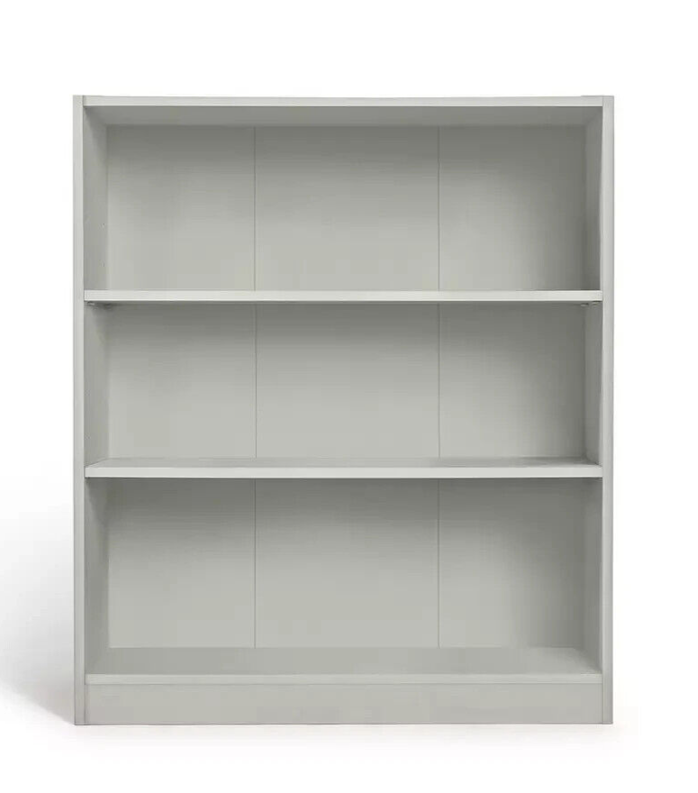 Malibu Short Wood Effect Bookcase - Grey