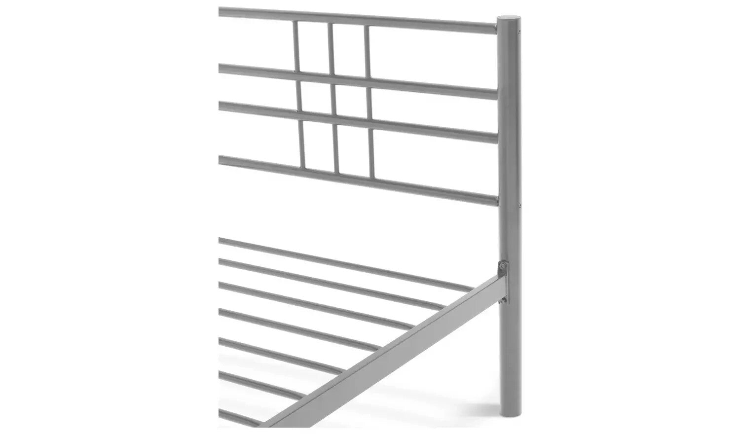Home Atlas Single Metal Bed Frame - Silver