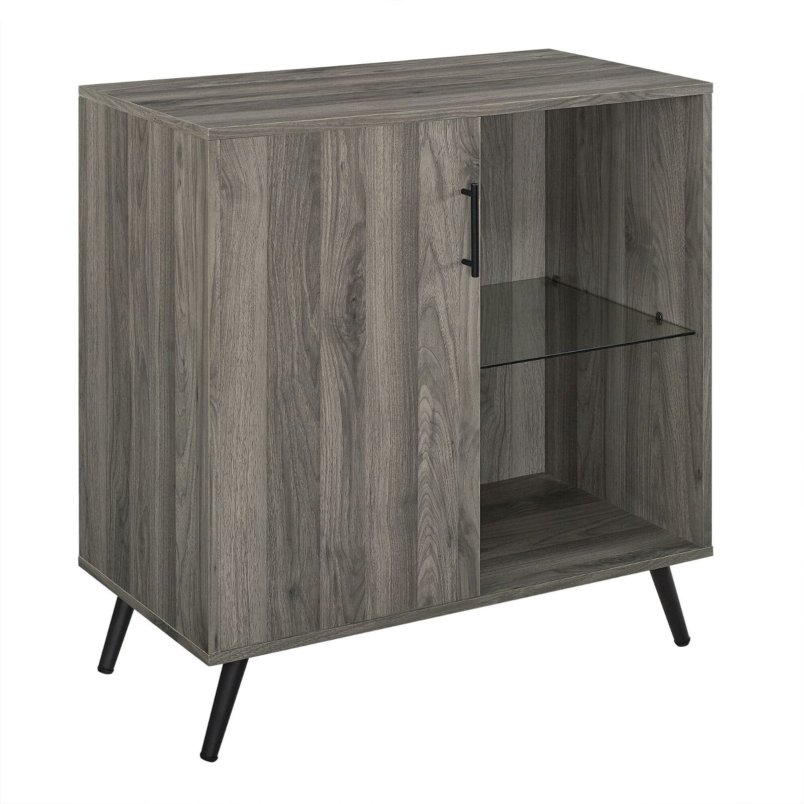 Walker Edison Buffet Sideboard Cabinet Storage Unit With Shelf - Slate Grey