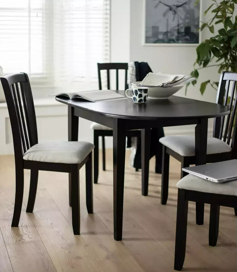 Banbury Extending Solid Wood Dining Table - Black