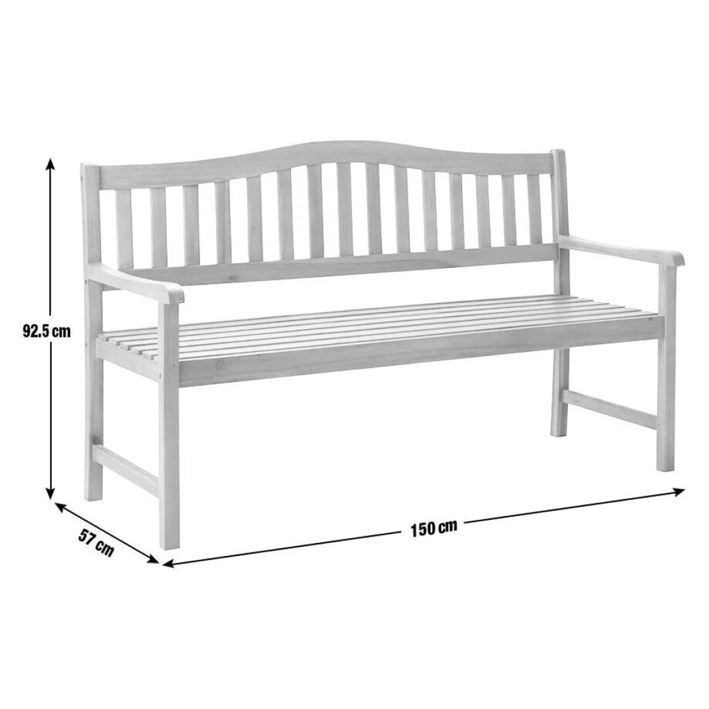 Henrietta 3 Seater Wooden Garden Bench