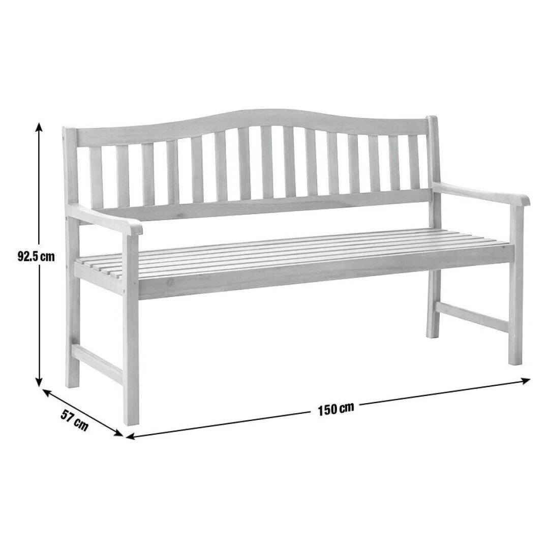 Henrietta 3 Seater Wooden Garden Bench