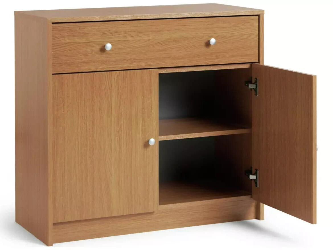 Maine 2 Door 1 Drawer Sideboard - Oak Effect