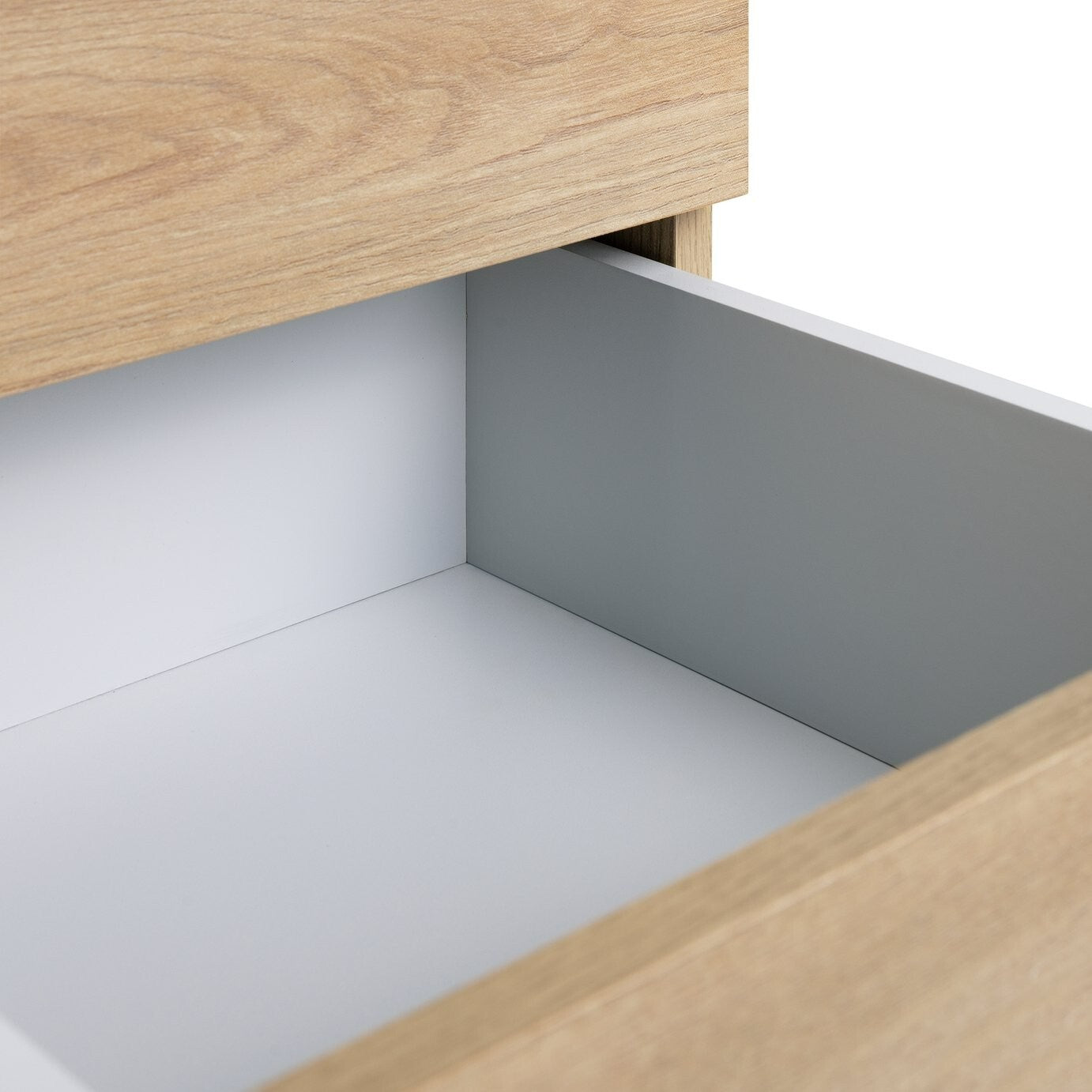 Home Brisbane 4 Drawer Chest Oak | Dresser for Bedroom Living Room ( B Grade )
